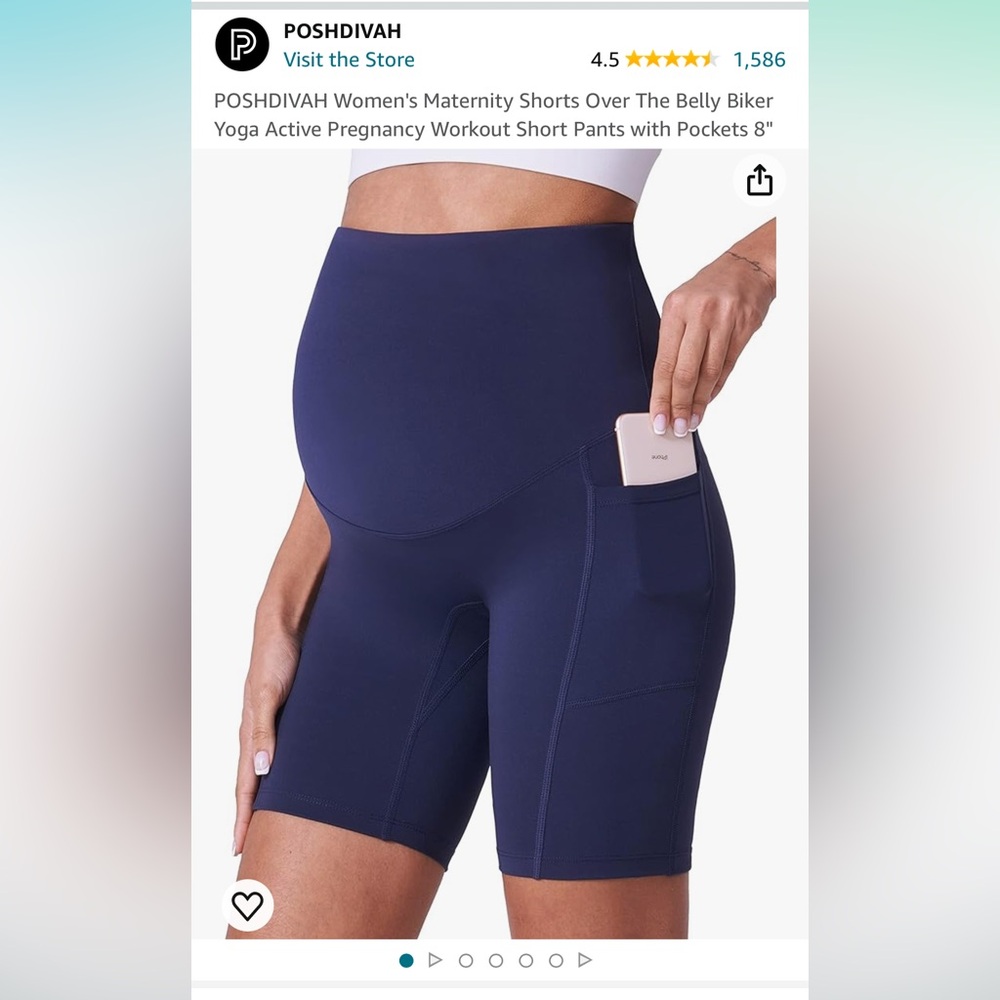 Maternity bike shorts posh divah size large